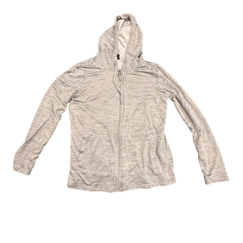 32 Degrees Cool Women's Heather Gray Full Zip Lightweight Hoodie Size Small